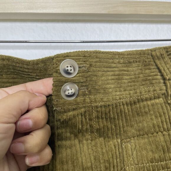 NEW Madewell Corduroy Mini Skirt Sz 8 Green A-Line Pockets Stretch Cotton Retro - Picture 6 of 10